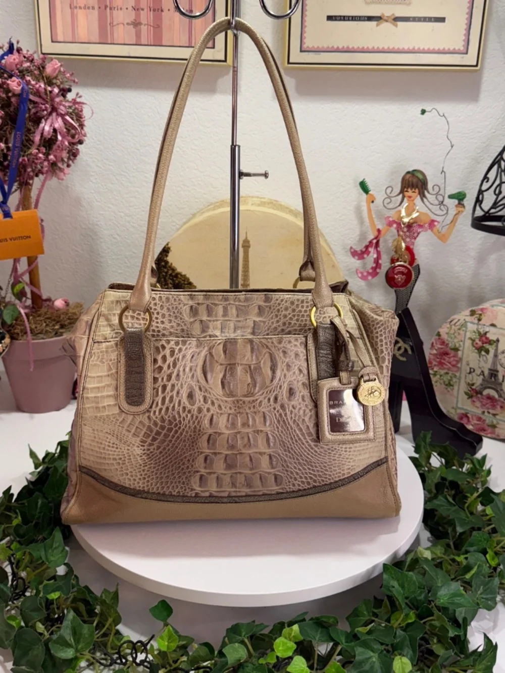 RECHERCHE BRAHMIN EXCLUSIVELY FOR DILLARD'S LIMITED EDITION CROC PURSE/HANDBAG!